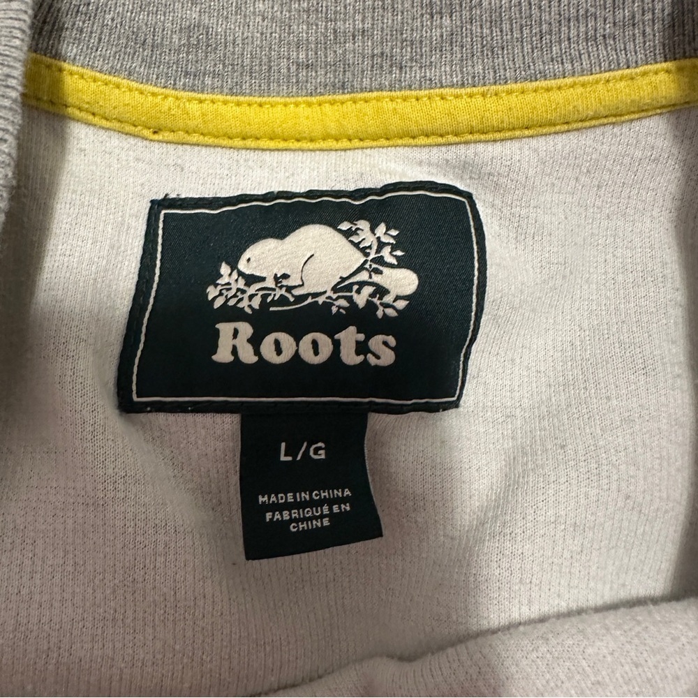 Roots Gray Crewneck Sweater Size Large Mens - Picture 7 of 7